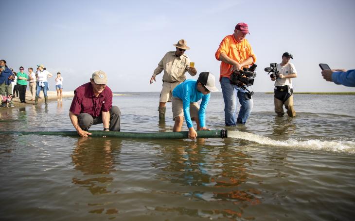Texas Parks and Wildlife Department’s Coastal Fisheries Division released the billionth hatchery-produced fingerling into Texas coastal waters on Wednesday, July 31.