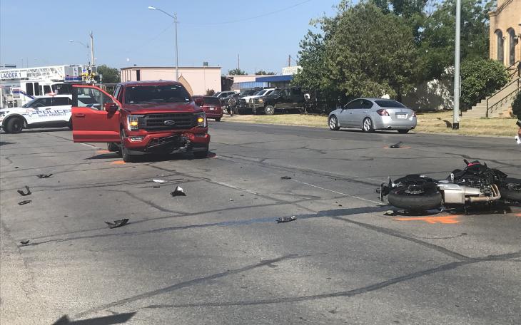 Motorcycle crash on Beauregard Ave.