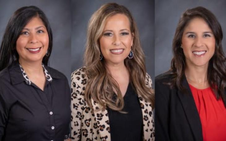 Promotions at San Angelo ISD in July 2024: (L-R) Dr. Marissa Contreras Guerrero, Christy Diego, and Berta Sepulveda.