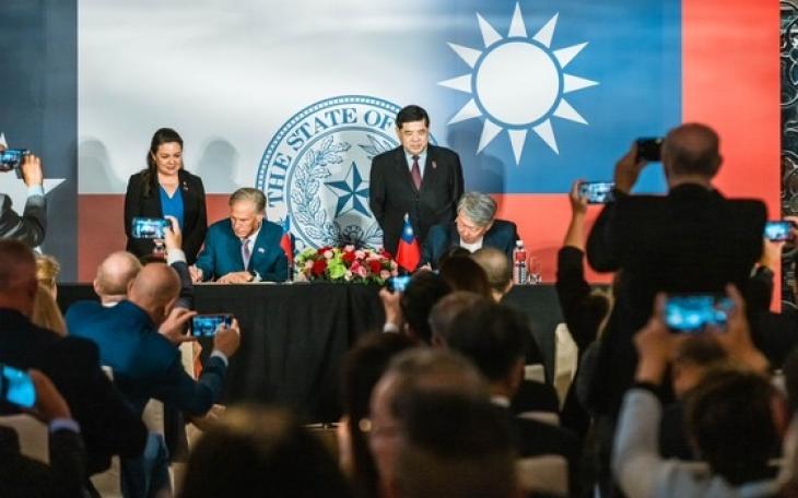Texas Governor Greg Abbott announced the state’s plan to open a State of Texas Taiwan Office at a press event in Taiwan's capital city of Taipei on Sunday, July 7, 2024.