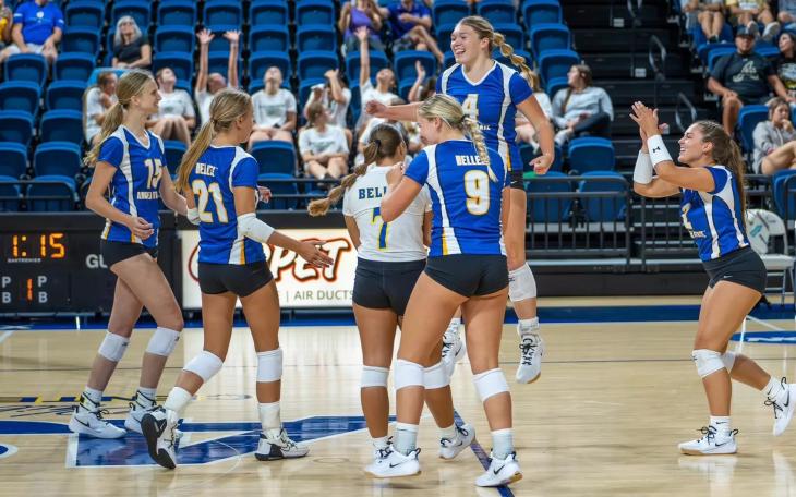 The Angelo State University volleyball team was picked to finish in third place in the Lone Star Conference preseason poll that was released Monday.
