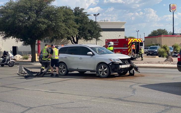 A crash on Koenigheim Avenue sent one person to the hospital Friday in San Angelo.