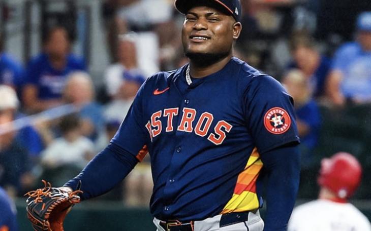 Houston Astros pitcher Framber Valdez was one strike away from a no-hitter Tuesday night before it was spoiled by the Texas Rangers. 