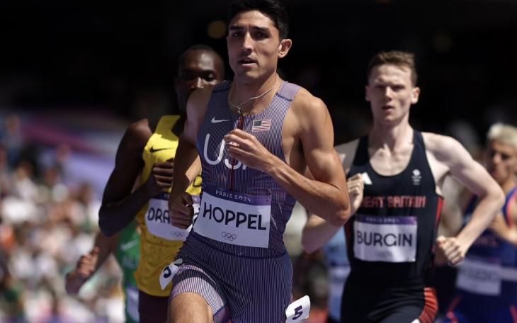 Bryce Hoppel, who graduated from Midland High School, set the national record in the 800-meter run Saturday at the 2024 Summer Olympics.
