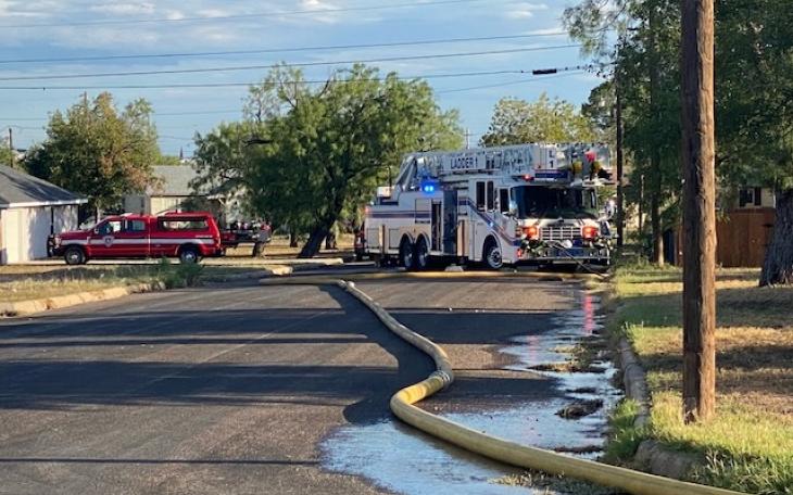 Black Smoke Rises from Fire in North San Angelo