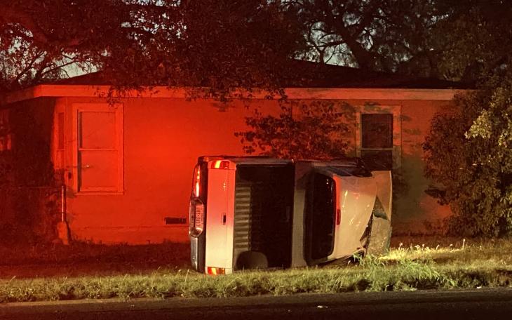 Rollover Crash on Tuesday night at SMU and Johnson St.