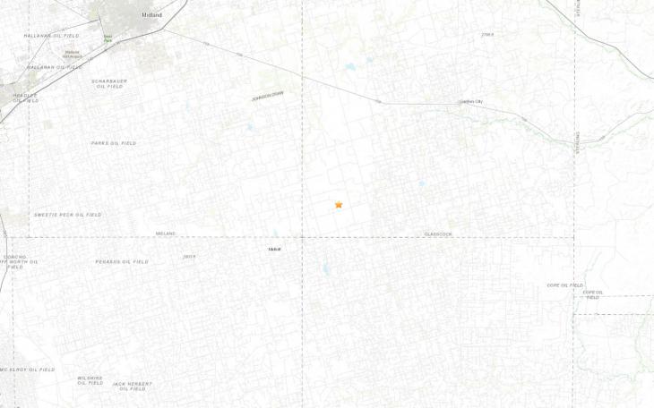 The location of the Garrden City earthquake on Aug. 22, 2024, per the USGS