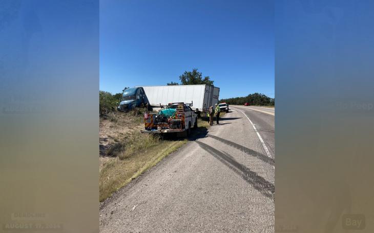 Semi-Truck Crash on Highway 83 Near Menard