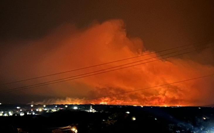 Numerous fire departments have been battling a wildfire less than 10 miles east of the small Hill Country town of Mason.