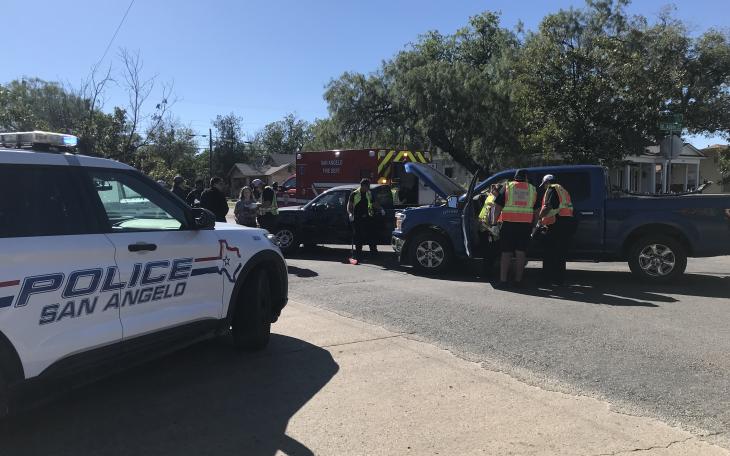 A crash near Central High School on Wednesday afternoon completely shut down traffic on Pecos Street.