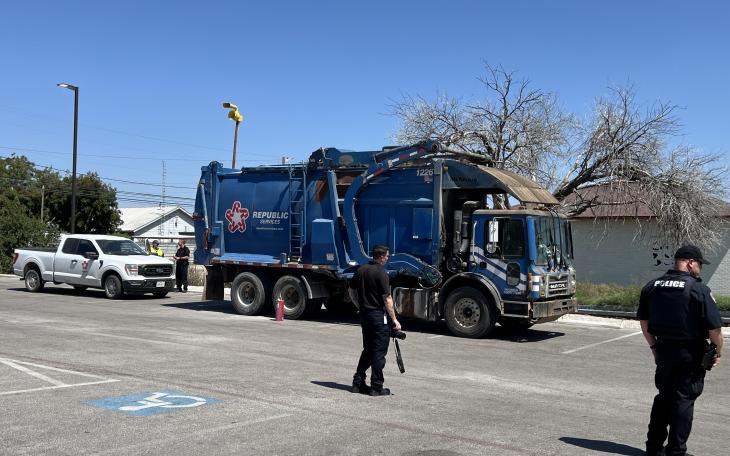 Garbage Truck Fire Investigated at Pulliam Street