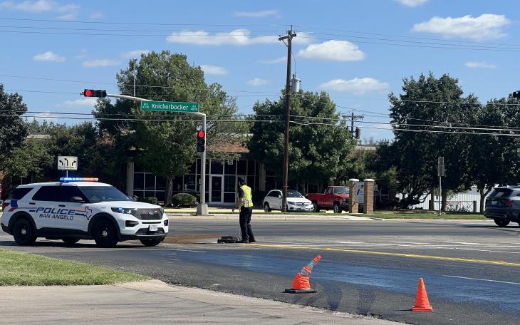 Drivers have been advised to avoid the intersection of Knickerbocker Road and Southland Boulevard due to a spill on the road causing low traction.