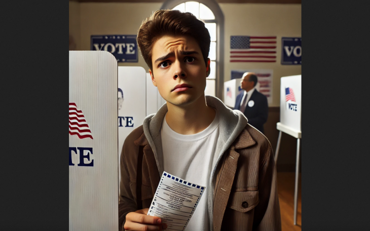 Young Uninformed Voter AI Image