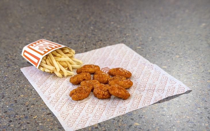 The juicy, tender, crispy WhataWings come deliciously coated in one of Whataburger’s signature sauces: Honey BBQ Sauce, Buffalo Sauce, Honey Butter Sauce, Sweet &amp; Spicy Sauce or the new Nashville Hot. It's the perfect opportunity to taste different flavors or share a meal with your closest ghosts and ghouls.