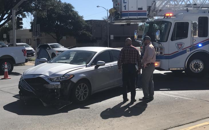 A driver disregarded a red light Tuesday morning and crashed into a detective with the San Angelo Police Department.