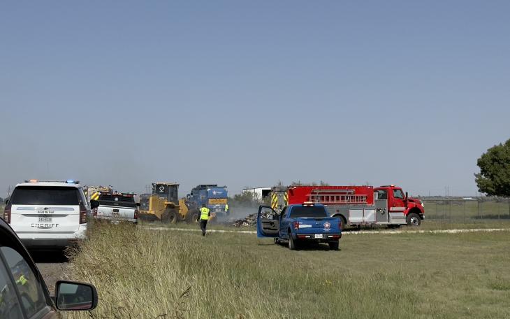 Garbage Truck Load Catches Fire Along Loop 306