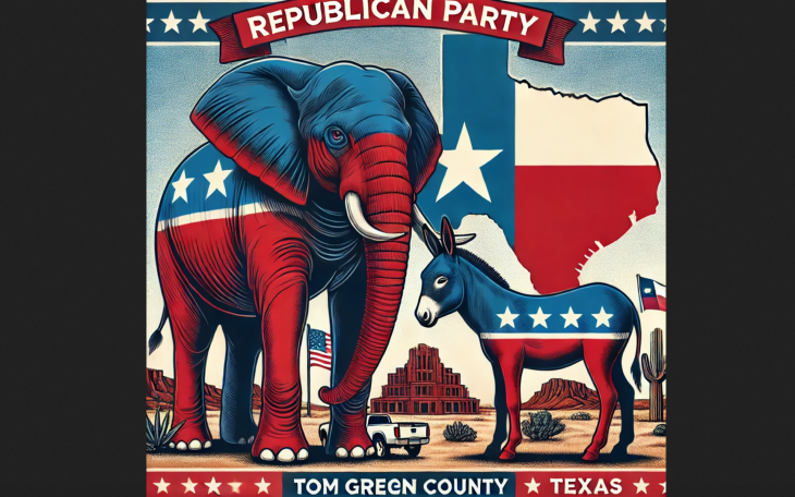 Tom Green County GOP &amp; Democratic Party Mascots AI Image