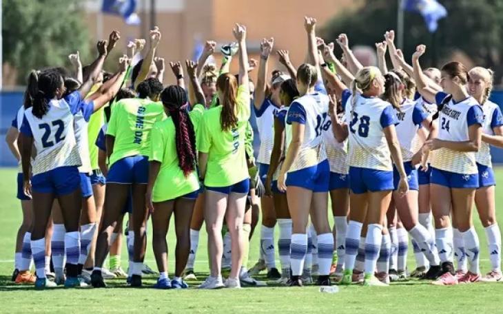 The Angelo State women’s soccer team defeated Dallas Baptist 1-0 in overtime Sunday to advance to the third round of the NCAA Division II playoffs.