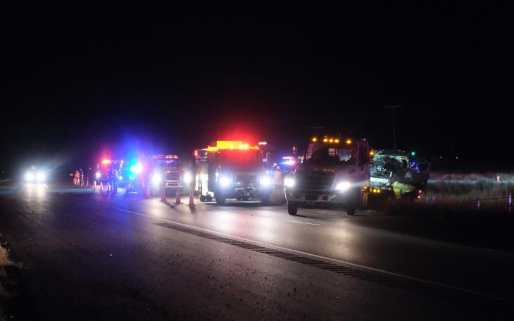 Rollover Crash in Wall Sends One to Hospital