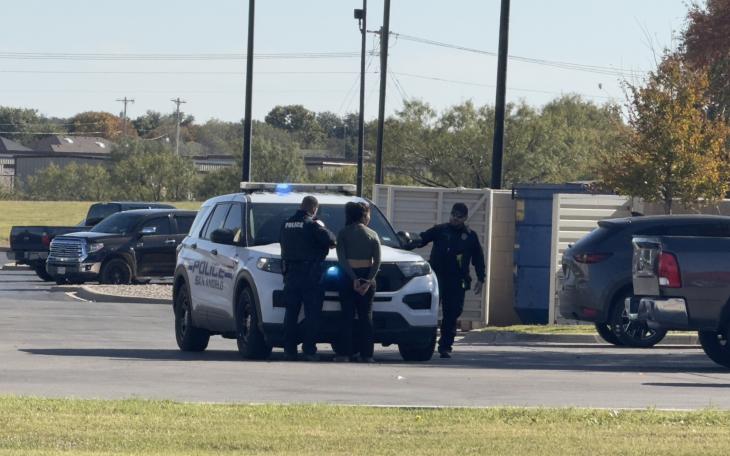  Cuffs were placed around the hands of a couple who reportedly stole from a Walmart this afternoon. 
