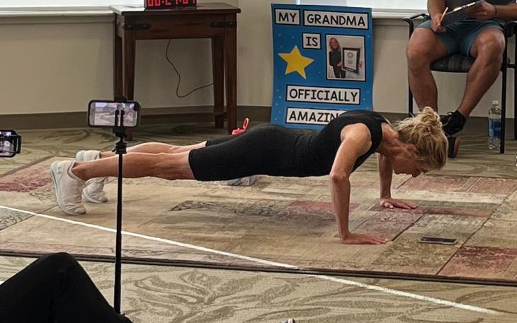 Grandmother of 12 Sets World Record with 1,575 Pushups in 60 Minutes