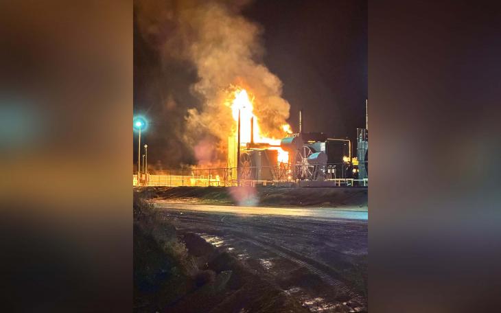 Volunteer firefighters from the Howard County Volunteer Fire Department were called out early Christmas morning to respond to a natural gas compressor explosion.