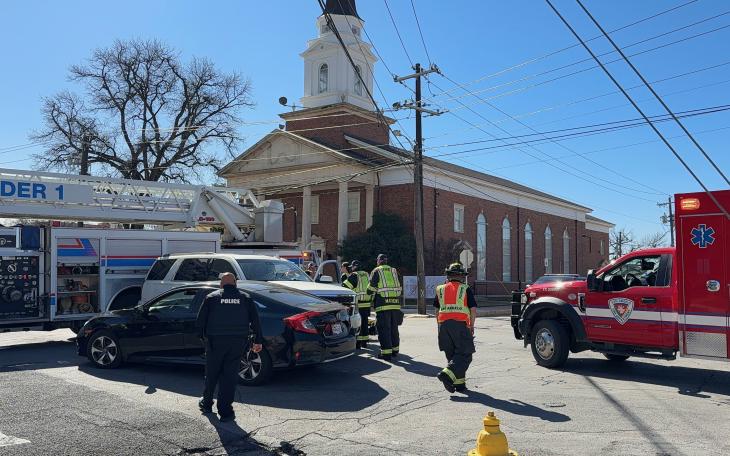 Driver Taken to Hospital After Two-Vehicle Crash at North Oaks and East College on Jan. 30, 2025