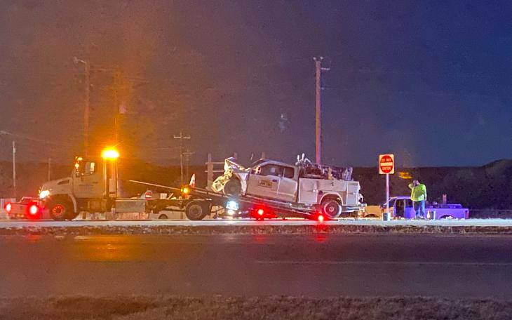 Traffic was disrupted Monday evening on North US Highway 87 at West Carlsbad Loop due to a motor vehicle accident.