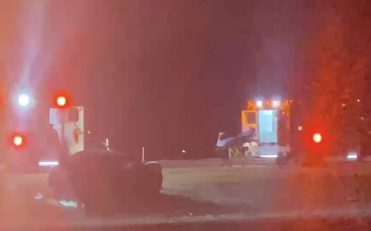 Emergency crews responded late Monday, Jan 27, 2025, to a major two-vehicle crash at the intersection of Hawk Avenue and Highway 87, where at least one individual was transported to the hospital.