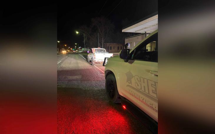 Law enforcement officials are searching for a suspect who fled a traffic stop in the 300 block of South Poplar Street on Sunday evening, according to the Winkler County Sheriff’s Office.