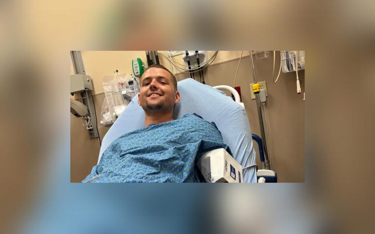 A San Angelo native, Kevin, 24, received a devastating colon cancer diagnosis on Christmas Eve, just months after surviving a head-on collision and learning he is about to become a father.