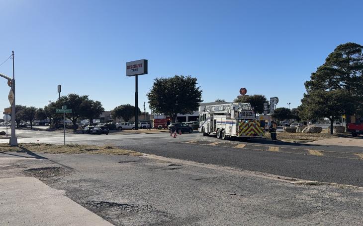 A driver was hospitalized Monday after a two-vehicle crash at the intersection of West First Street and Koenigheim Street.