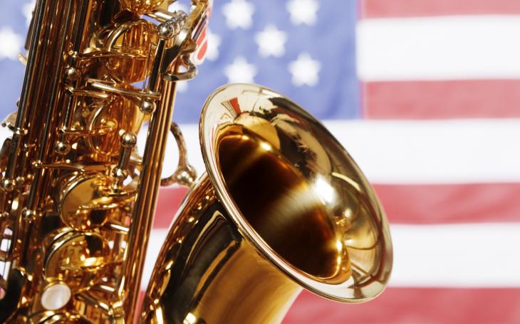 Saxophone &amp; American Flag