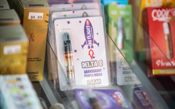 THC products that are now available from thousands of stores in Texas would be outlawed under a bill under consideration in the state Senate. Credit: Sergio Flores for The Texas Tribune