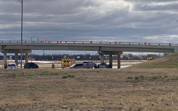 Pickup Slams into Highway Bridge Pillar