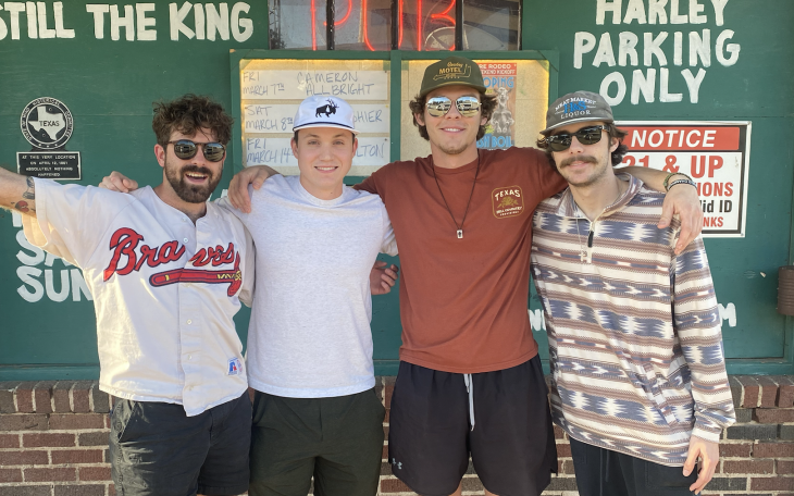 Cameron Allbright and his band at Blaine's Pub