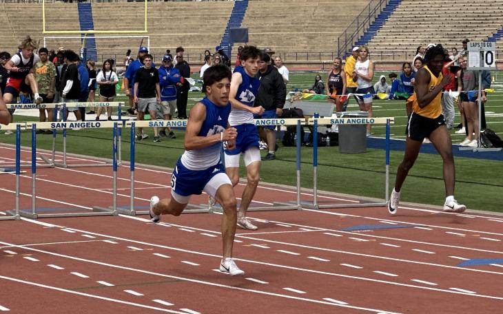 Lake View's Christian Esparza took second place Thursday in the 110 hurdles at the District 5-4A Track and Field Meet at San Angelo Stadium.