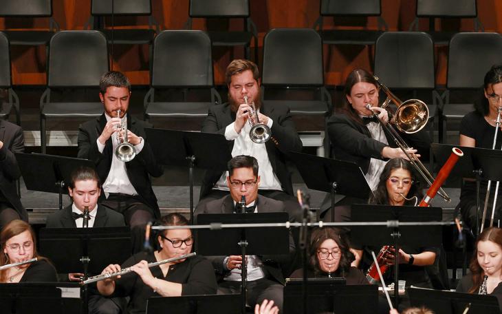 Benjamin Martin (Top Row, Center) performing with the ASU Symphony Orchestra