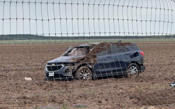 Minivan Plows an Empty Cotton Field on Apr. 5, 2025