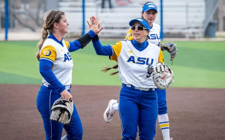 The No. 7-ranked Angelo State softball team returned home after a long road trip to sweep Lubbock Christian on Sunday.