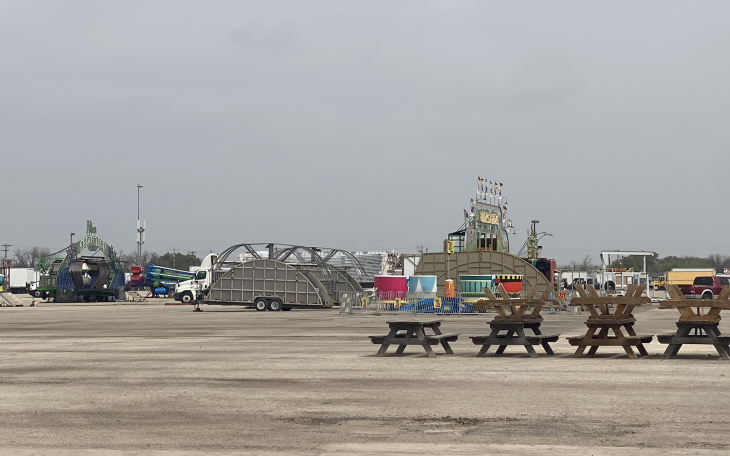 The Western Finance carnival is currently being setup for opening day