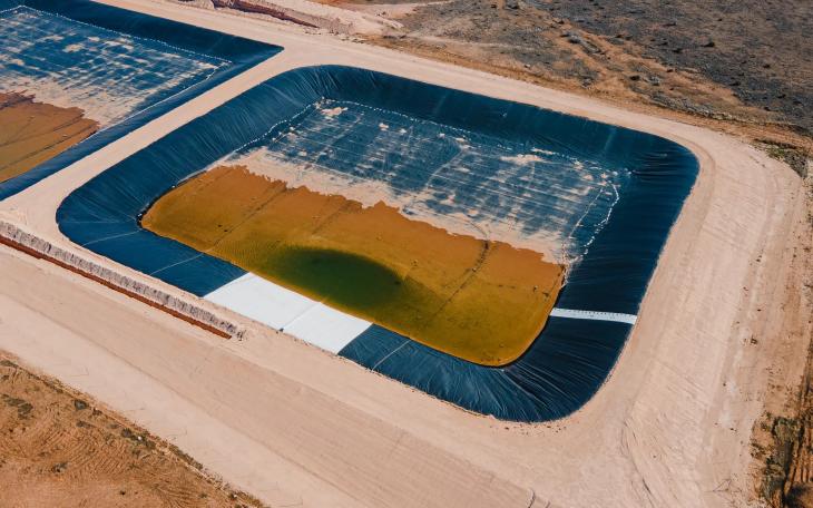 The Texas Railroad Commission approved the construction of produced water ponds to treat and recycle produced water from fracking, next to the Circle 6 Baptist Camp in the Permian Basin. Credit: Julian Mancha for The Texas Tribune/Inside Climate News