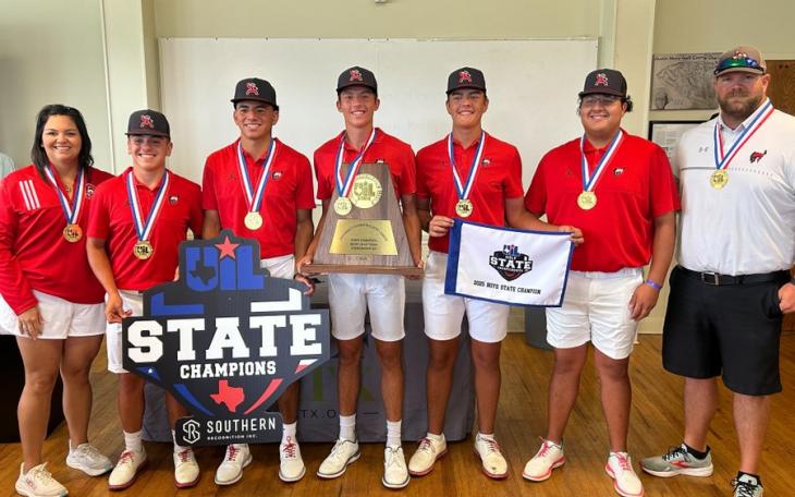 The Sonora High School boys golf team won its second consecutive state title Tuesday, May 6, 2025.