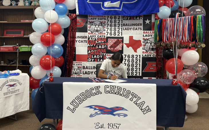 Ballinger High School athlete Matilda Galvan has signed to compete in track and field at Lubbock Christian University.