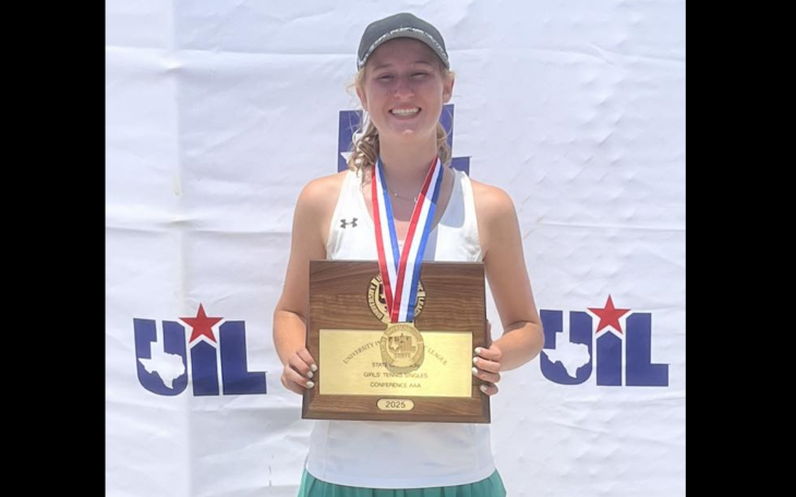 Wall’s Amelia Taylor won the Class 3A girls singles title with a 6-2, 6-1 victory over Corpus Christi London’s Kailey Albrecht.
