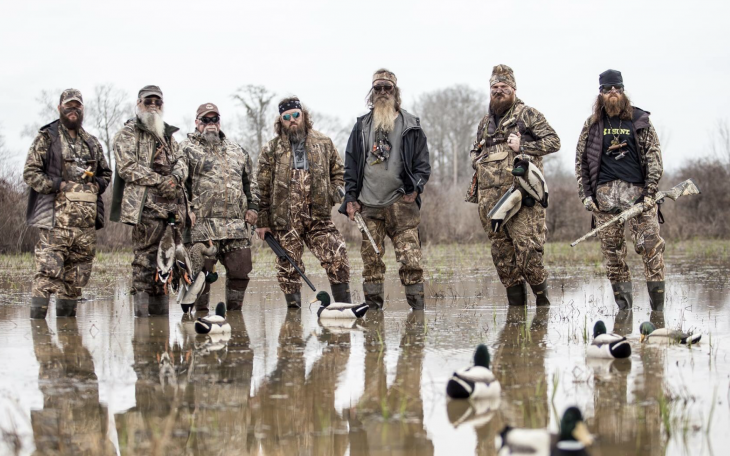 Phil Robertson (5th from Left) with Duck Commander Crew