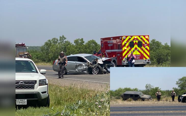 A major two-vehicle crash shut down both lanes of FM 2288 near Bison Trail on May 22, 2025. 