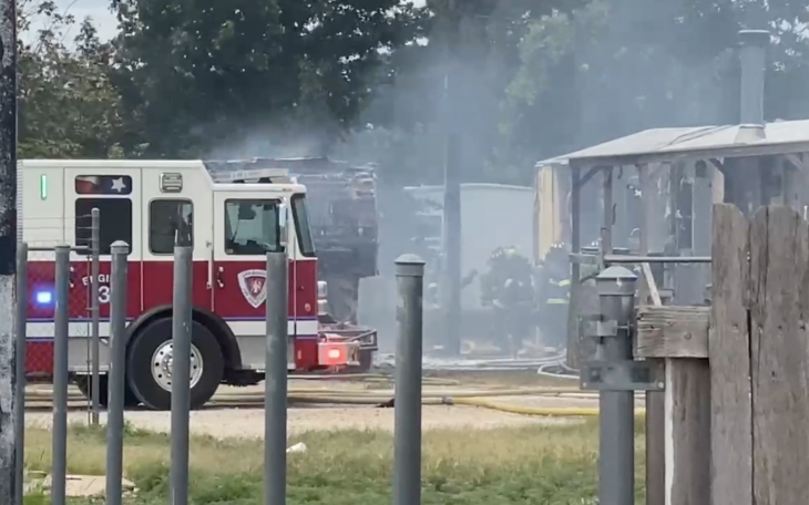 Multiple Trailers Damaged in Fire Off North Bell Street in San Angelo on June 21, 2025.
