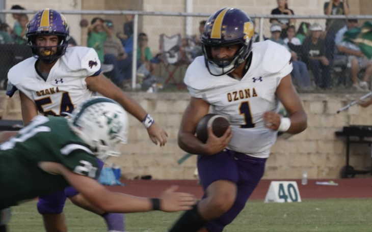 Ozona running back Christian Villarreal evades a tackle during the 2024 season.