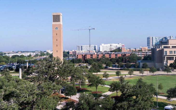 The Texas A&M University bell tower is seen on Aug. 21, 2024, in College Station. The Texas A&M University bell tower is seen on Aug. 21, 2024, in College Station.